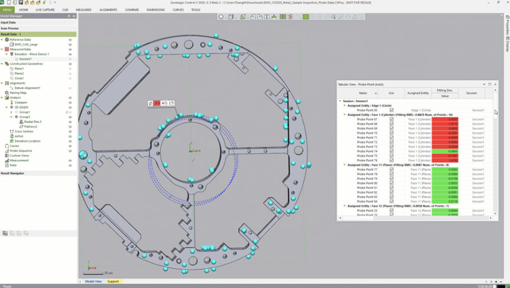 managing probe points