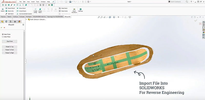 import scan file into SOLIDWORKS