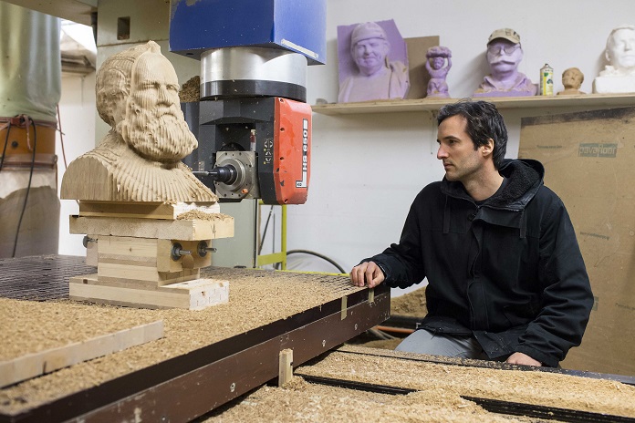 CNC milling of the sculpture