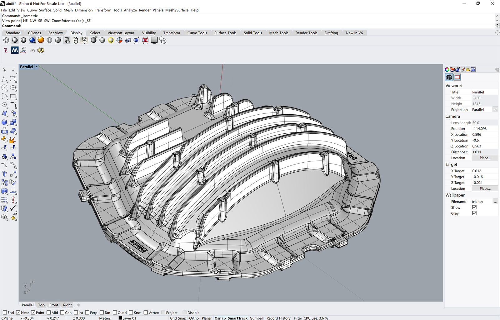 Rhino 6 with MeasureXL generated CAD Model