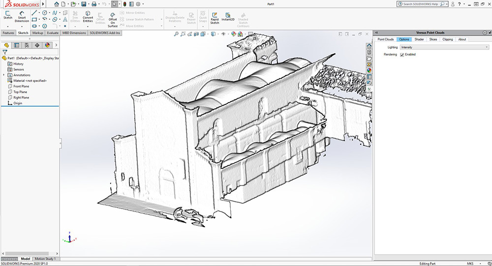 Veesus point cloud for solidworks lighting