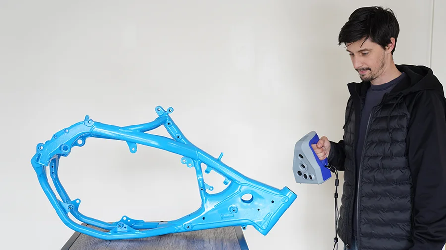 3d scanning motorcyle frame