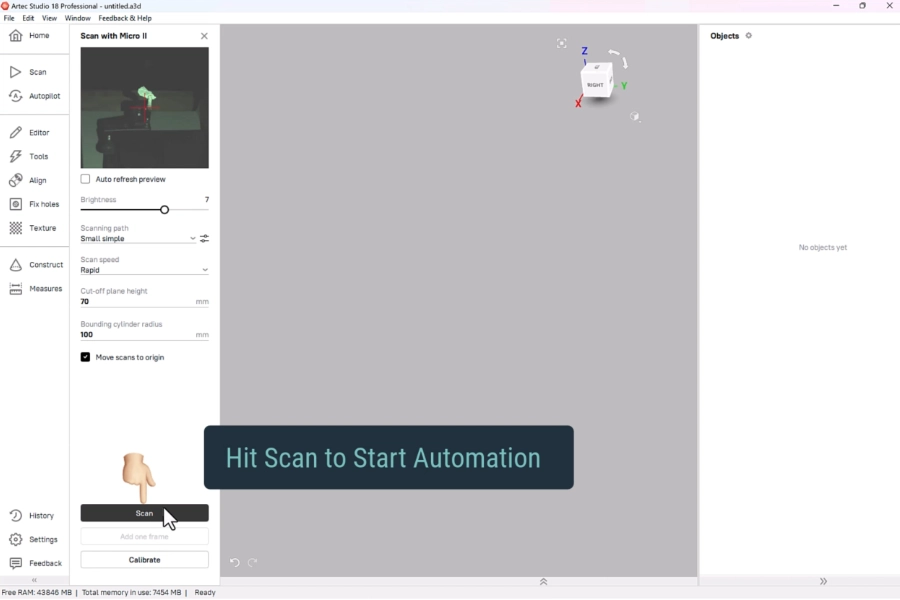 Artec Studio automation process