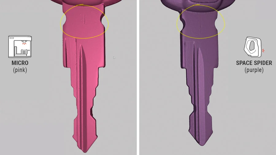 3d key scan comparison