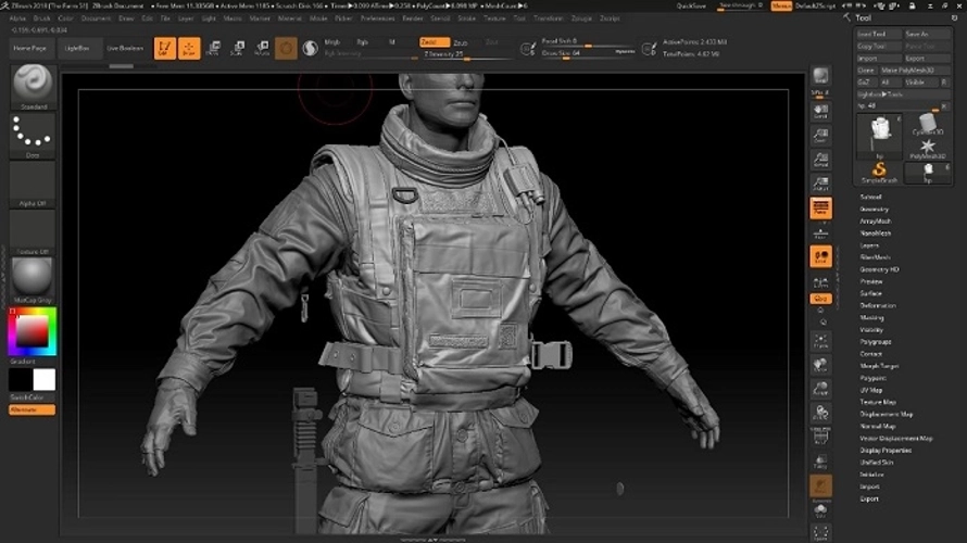 Character development in ZBrush